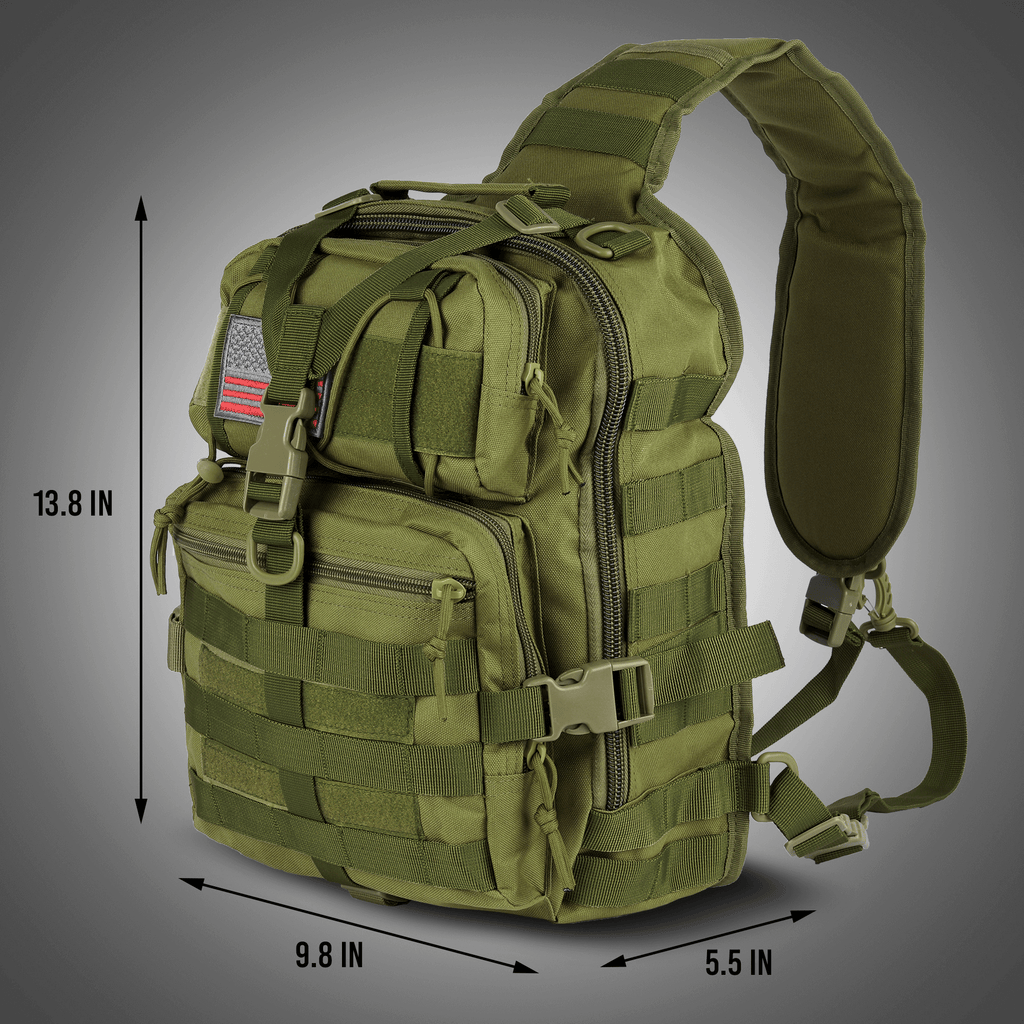 XGear Tactical 14L Range Sling Bag Backpack with Adjustable Strap-2