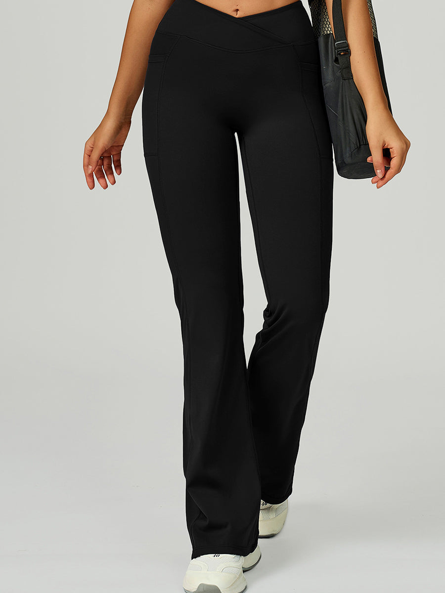 FlowLift Cross-Waist Flare Pants-6