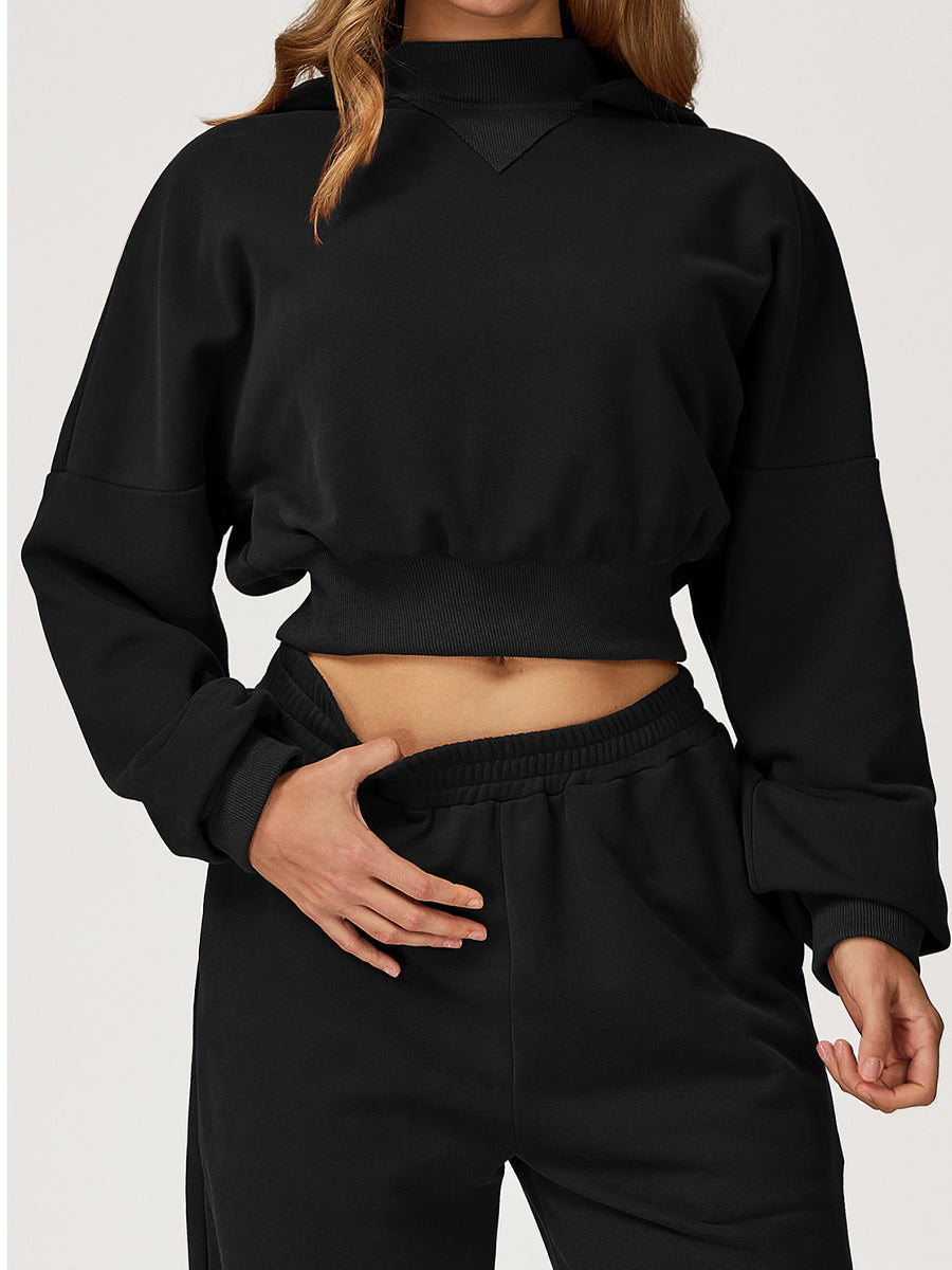 Chic Cocoa Crop Hoodie-6