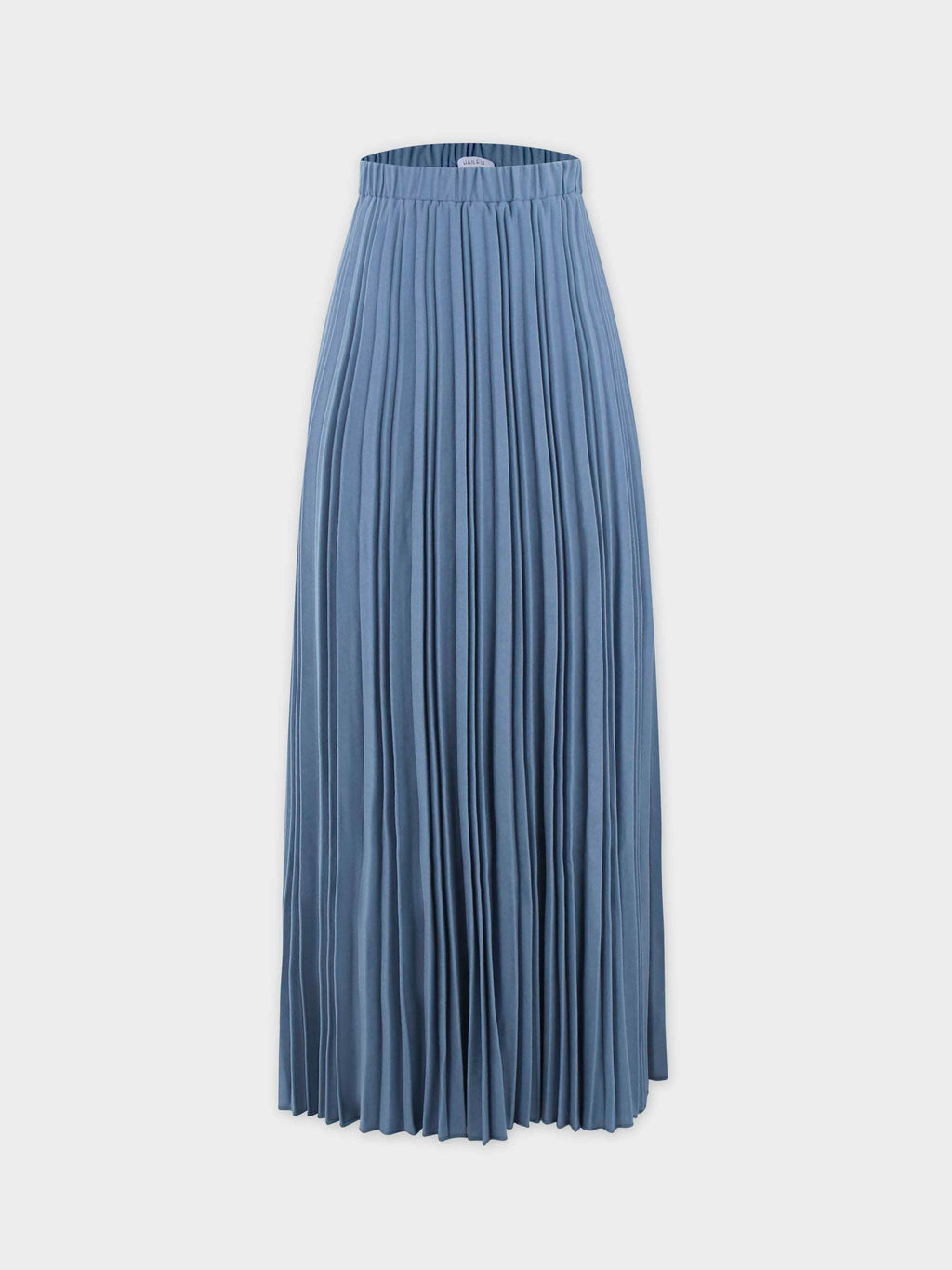 Blue pleated skirt on a white background