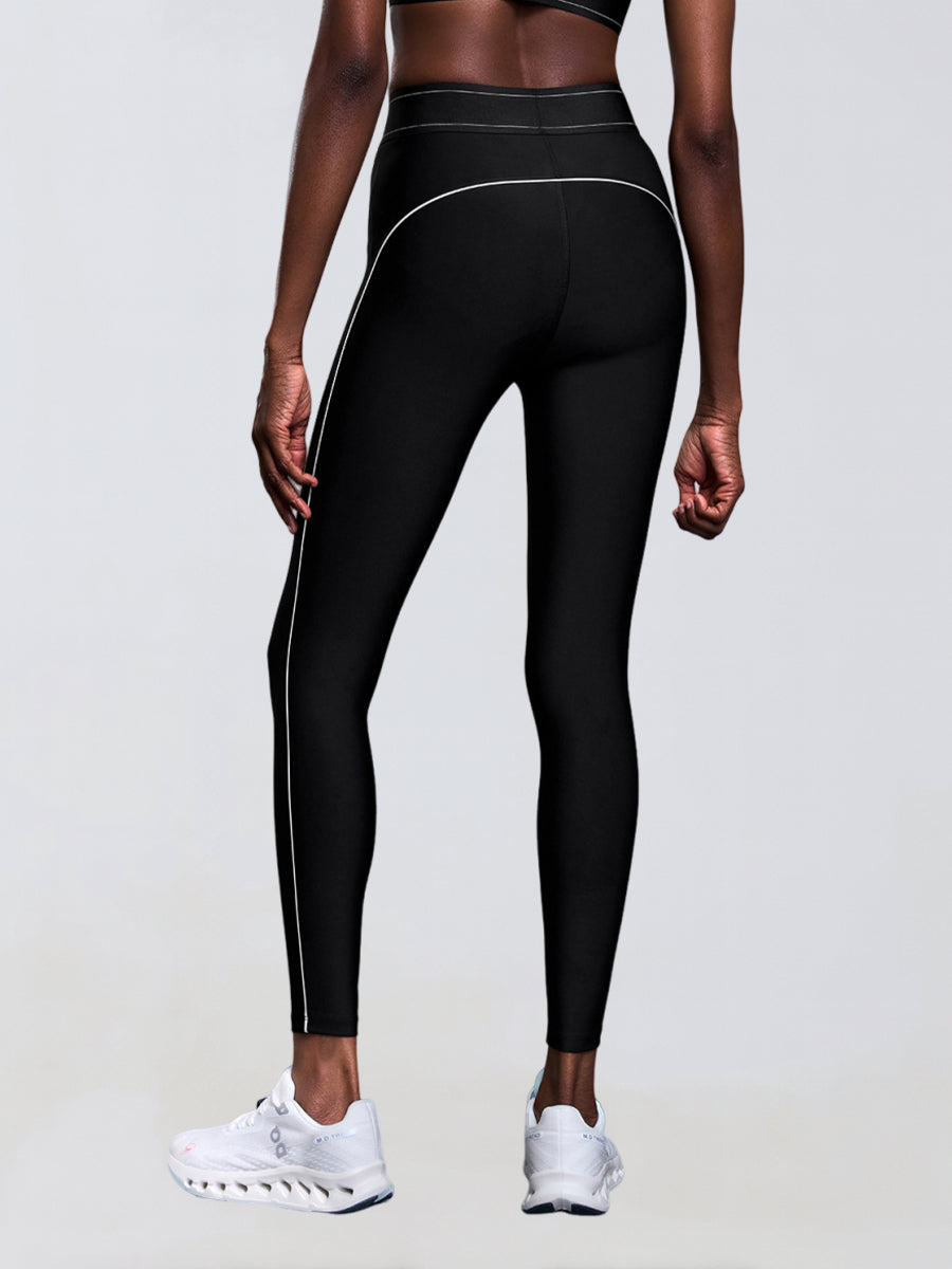 Contrast Waist Sculpt Leggings-2