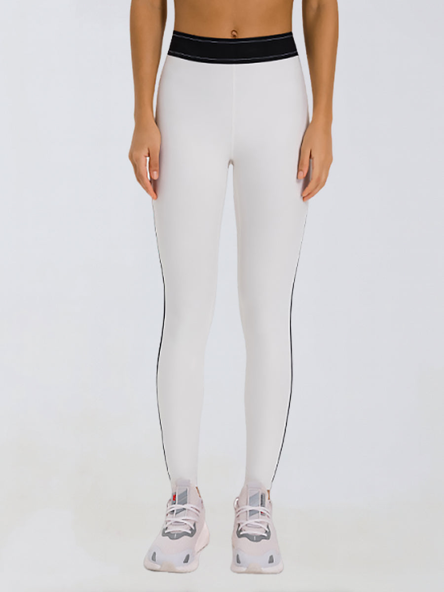 Contrast Waist Sculpt Leggings-3