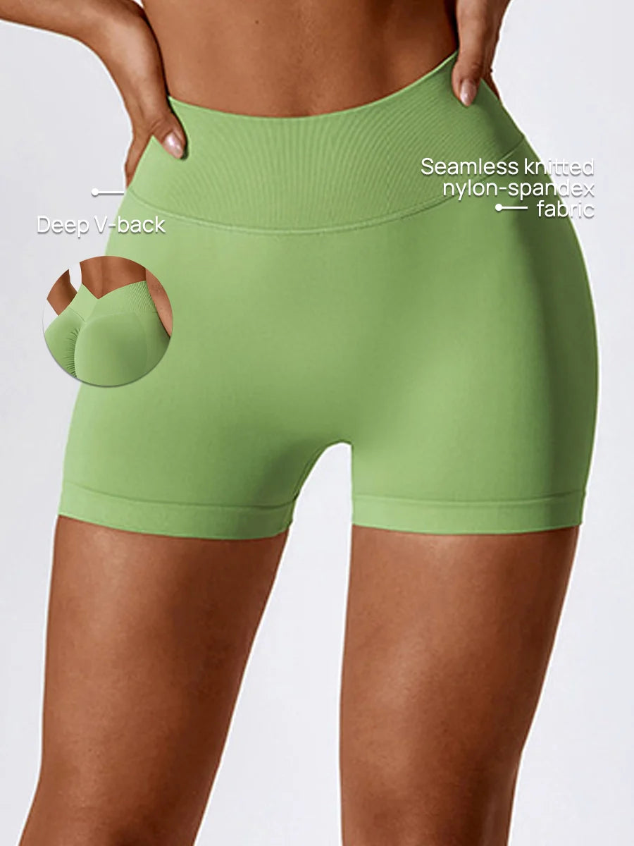 V-Back Scrunch Bum Shorts-1