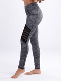 High-waisted Pilates Leggings With Side Pockets & Mesh Panels