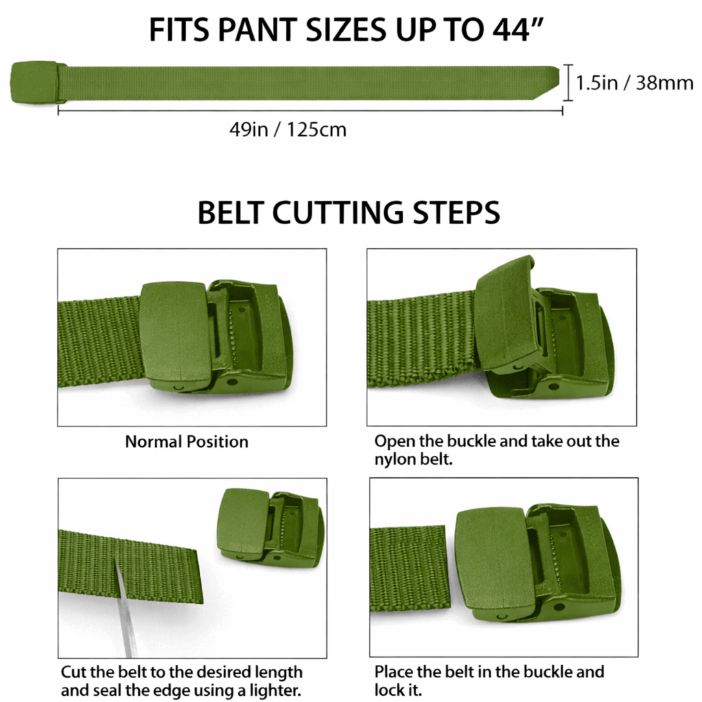 XGear Tactical Adjustable Nylon Belt with Plastic Buckle-2