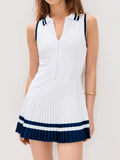 Minimalist Color-Block Tennis Dress-0