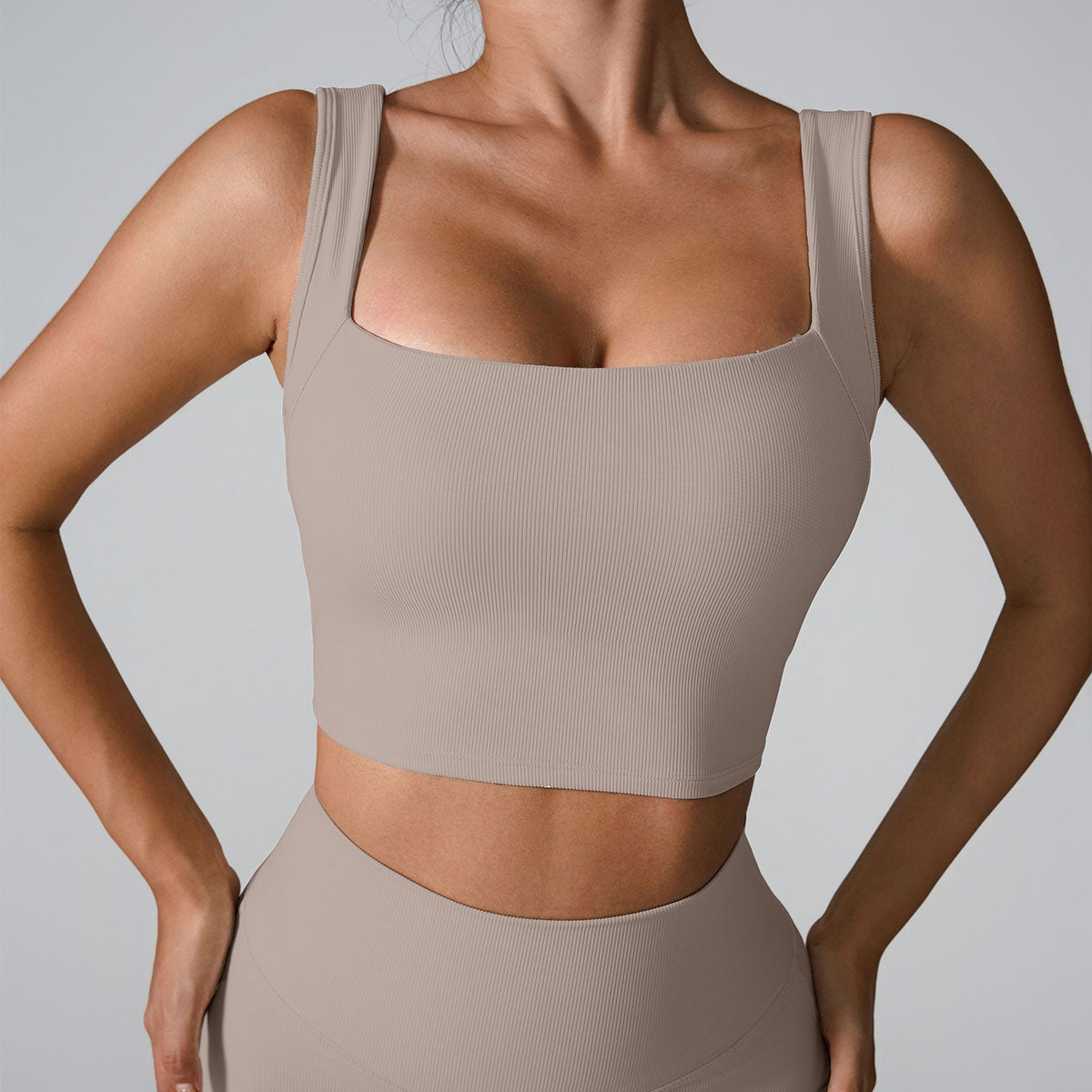 Hollow-Back Shockproof Sports Bra-0