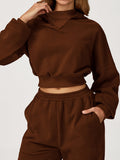 Chic Cocoa Crop Hoodie-0