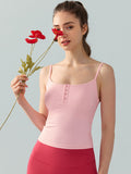 Elegant Back Yoga Top with Built-In Padding-0