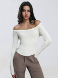 SoftModal Off-Shoulder Flow Top-0