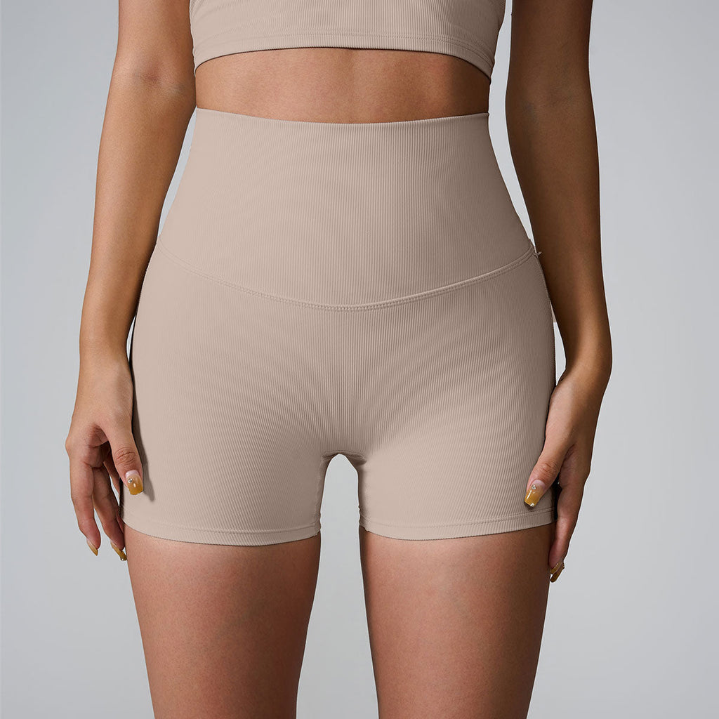Cross-Back High-Waist Shorts-0