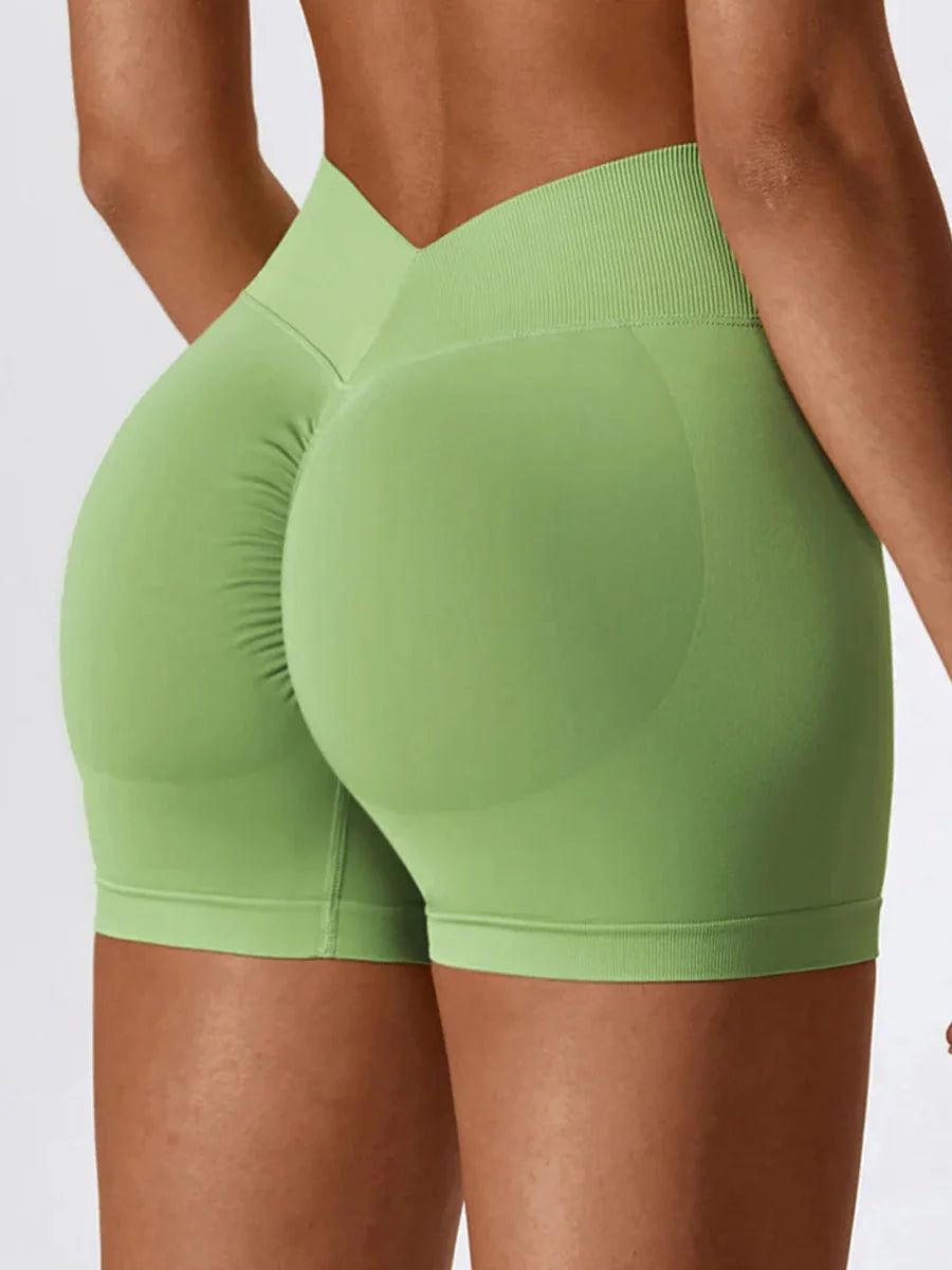 V-Back Scrunch Bum Shorts-2