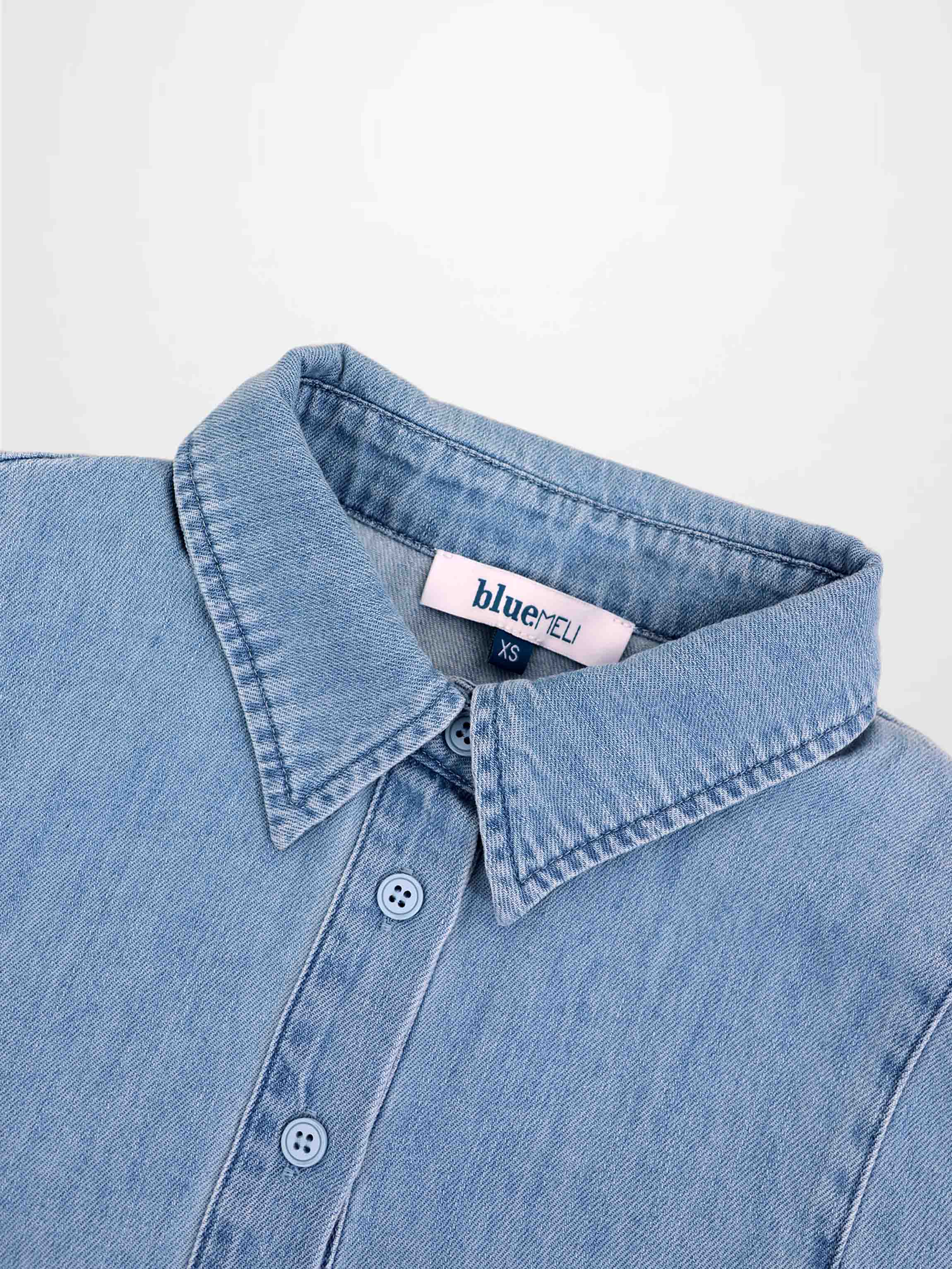 Classic Denim Shirt-Light Blue