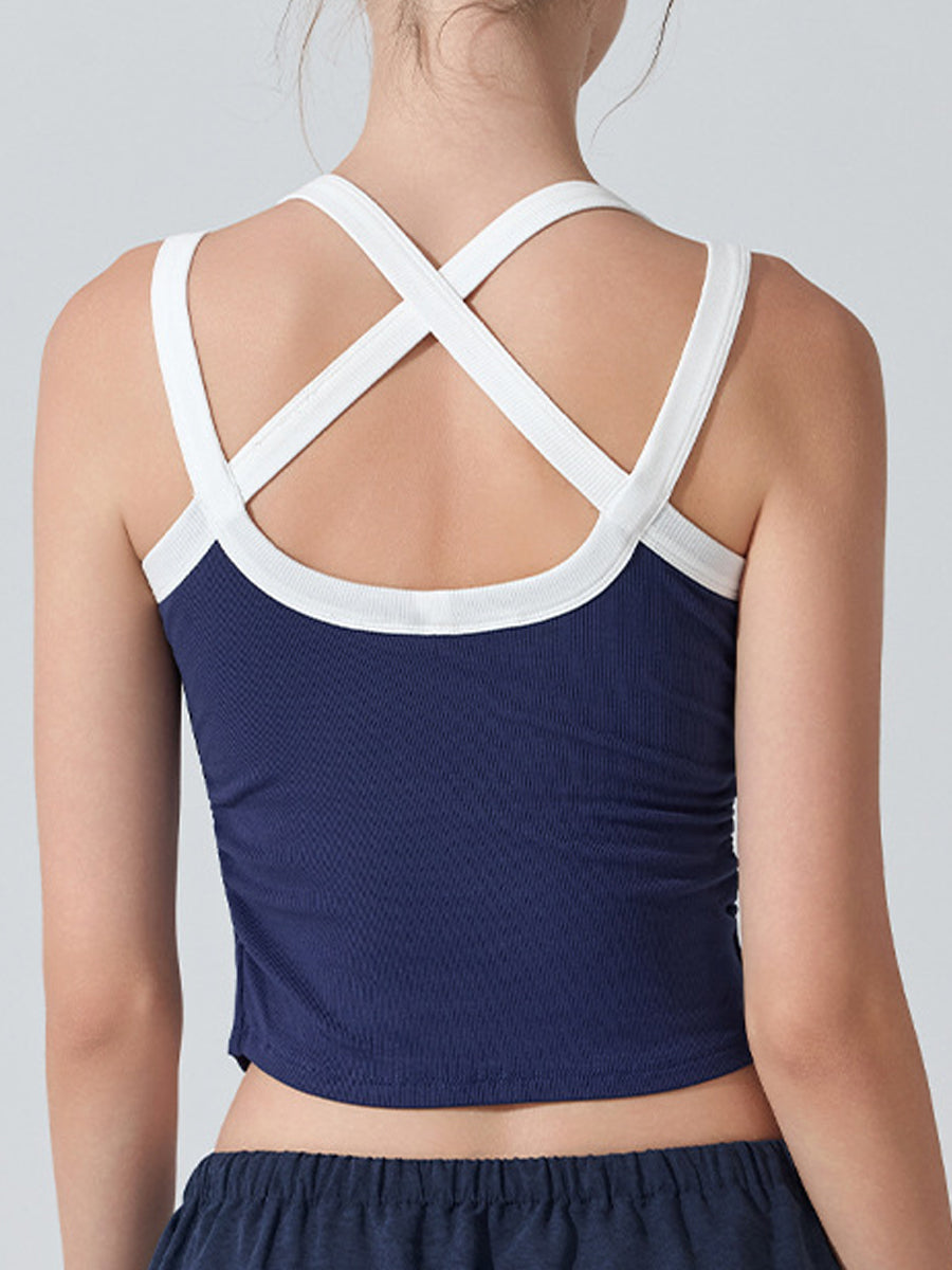 BareGlow Cross-Halter Bra Top-1