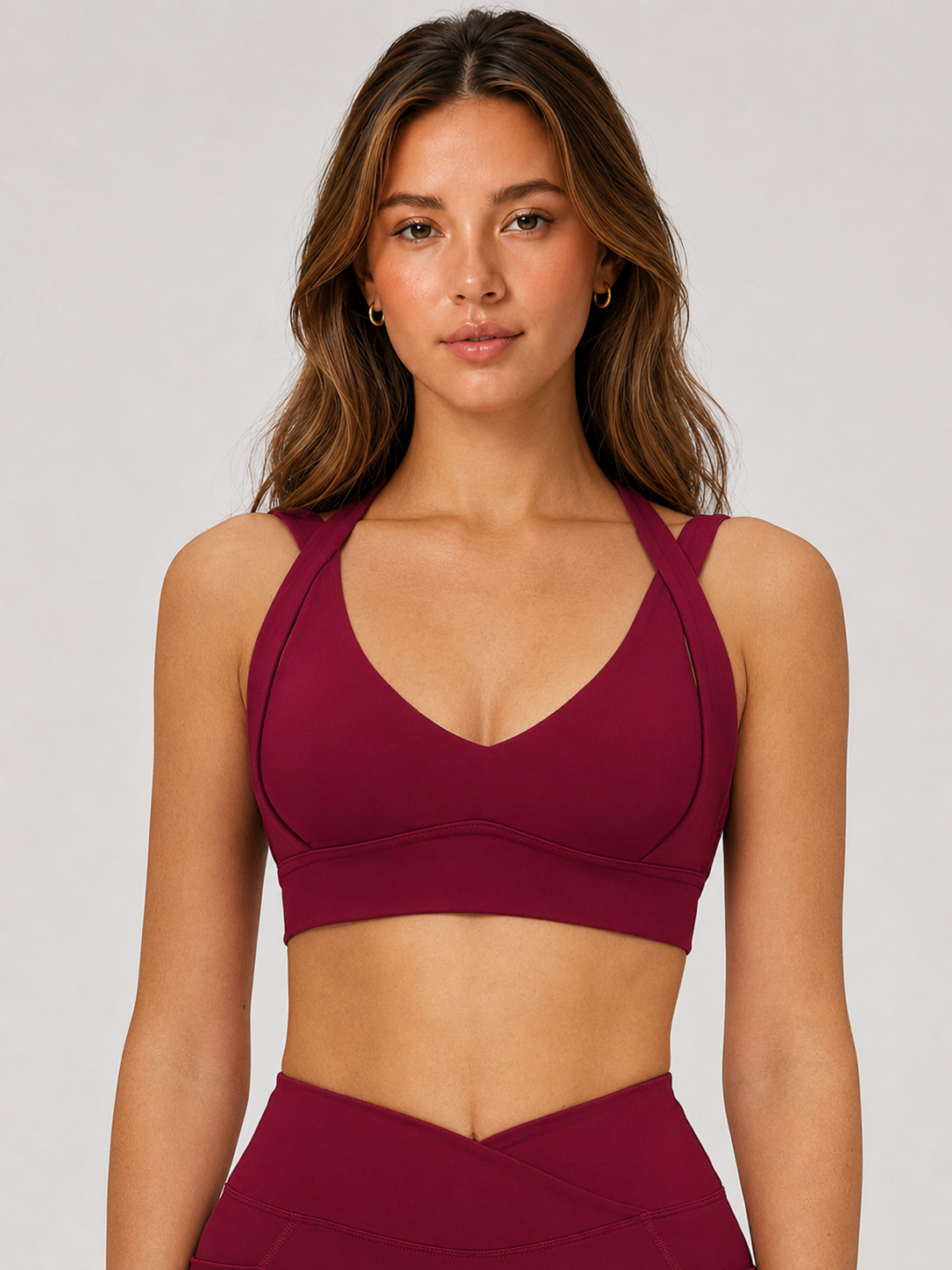 Sculpt Open-Back Yoga Sports Bra