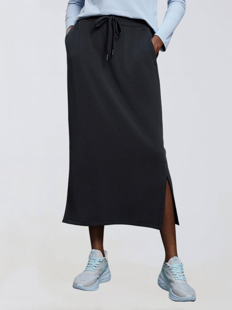 SculptEase Straight Midi Skirt-2