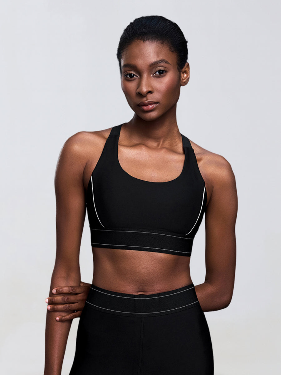 Contrast Adjustable Sport Bra-1