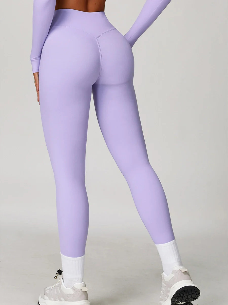 Power Petals Crossed High-Waist Leggings-2