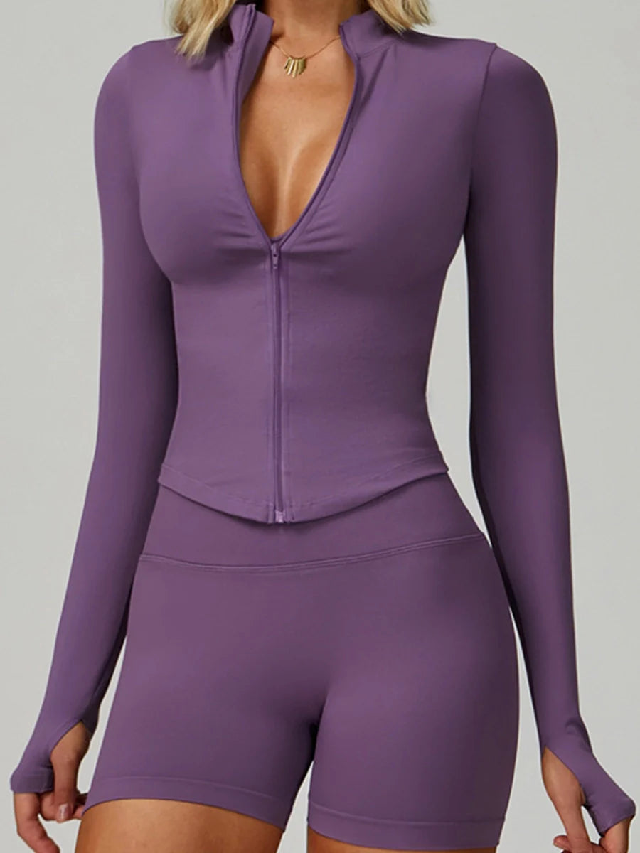 Earthbound Girl Zip-Up Yoga Jacket-5