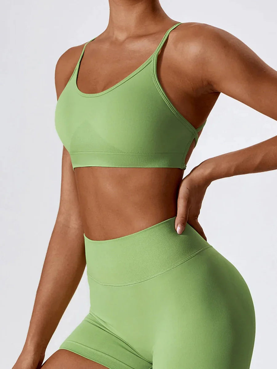 Crossback Strappy Sports Bra-2