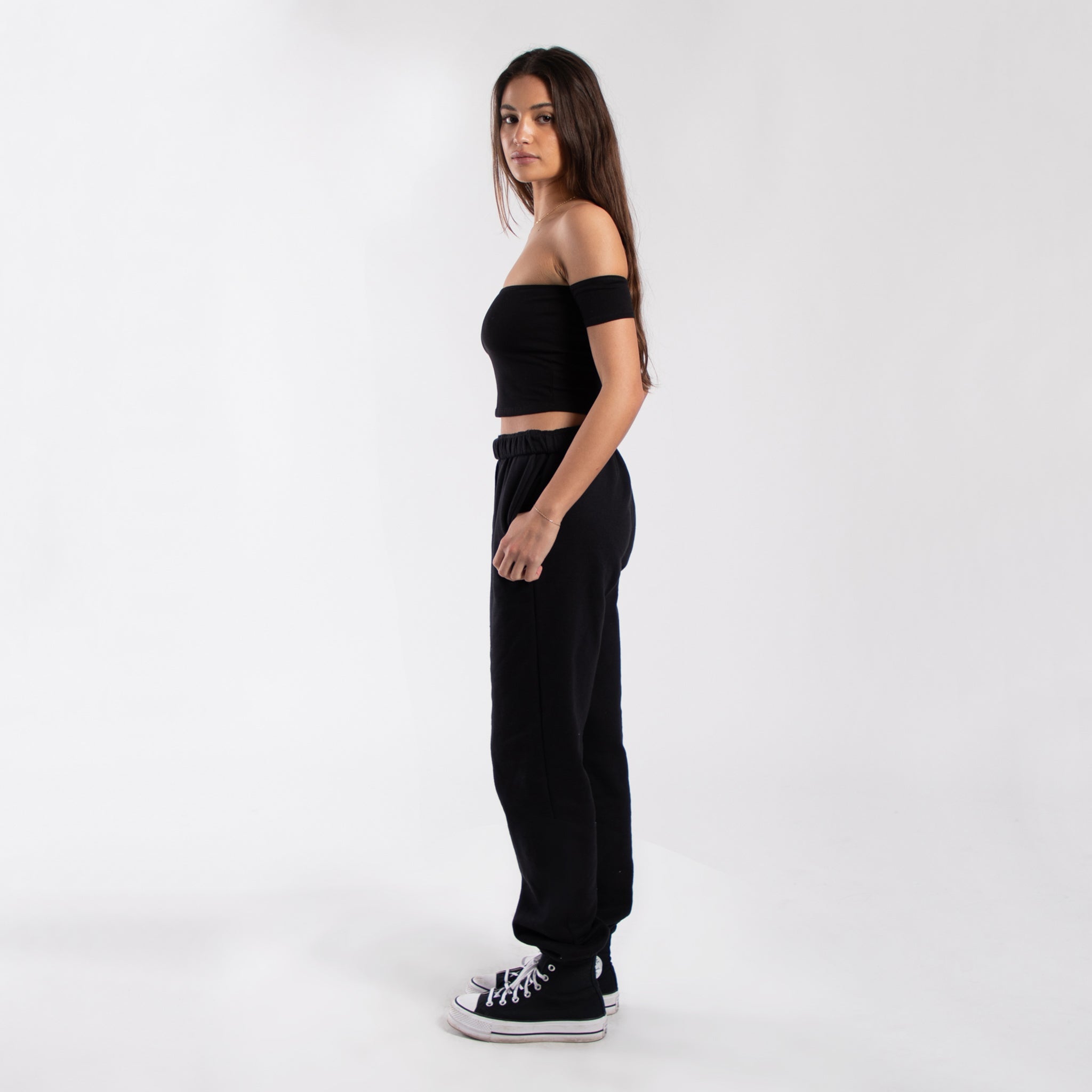 Women's Off Shoulder Cropped Tee