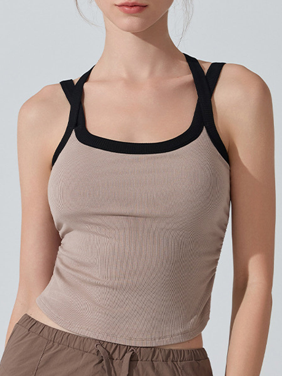 BareGlow Cross-Halter Bra Top-2