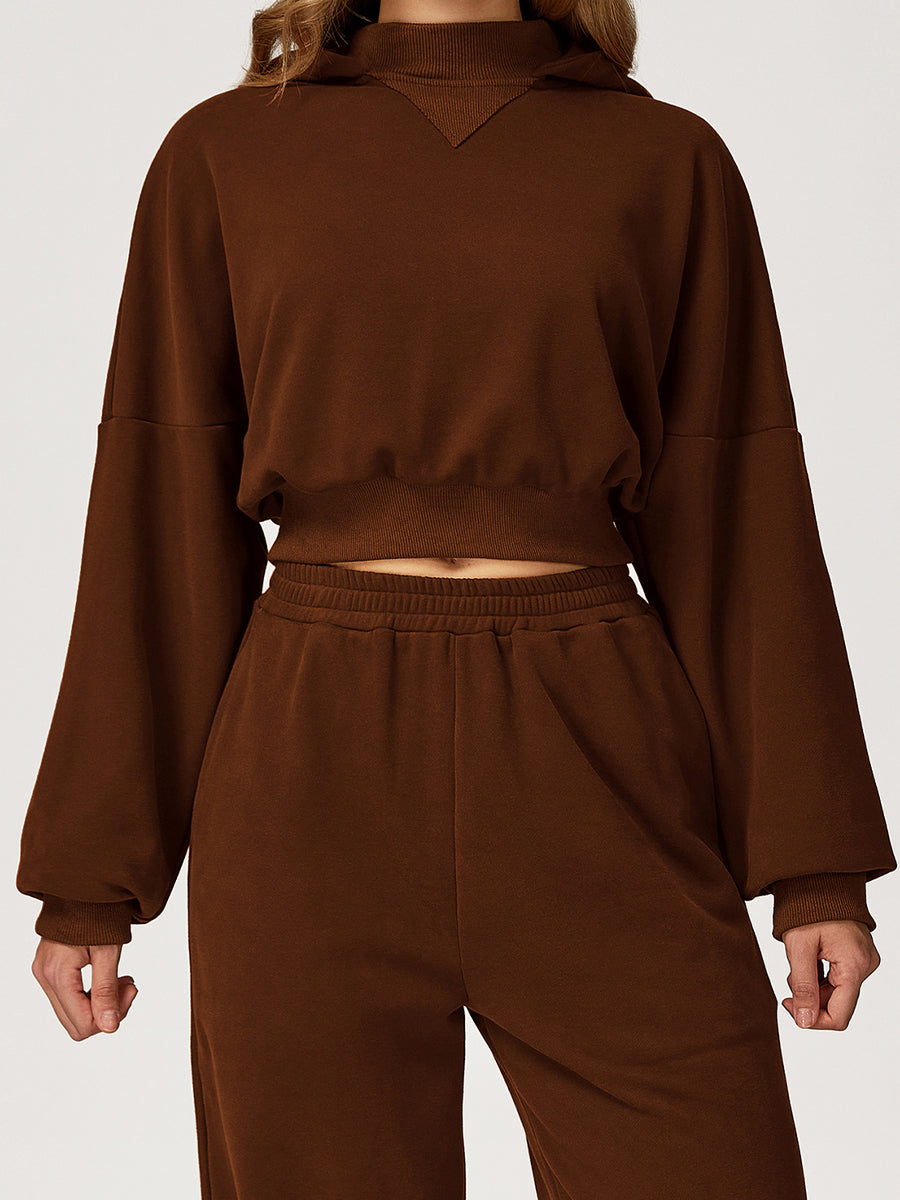 Chic Cocoa Crop Hoodie-3
