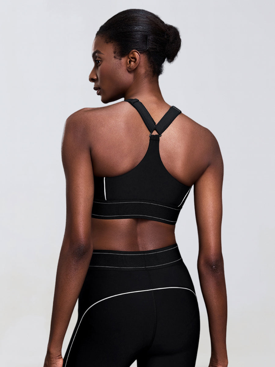 Contrast Adjustable Sport Bra-2