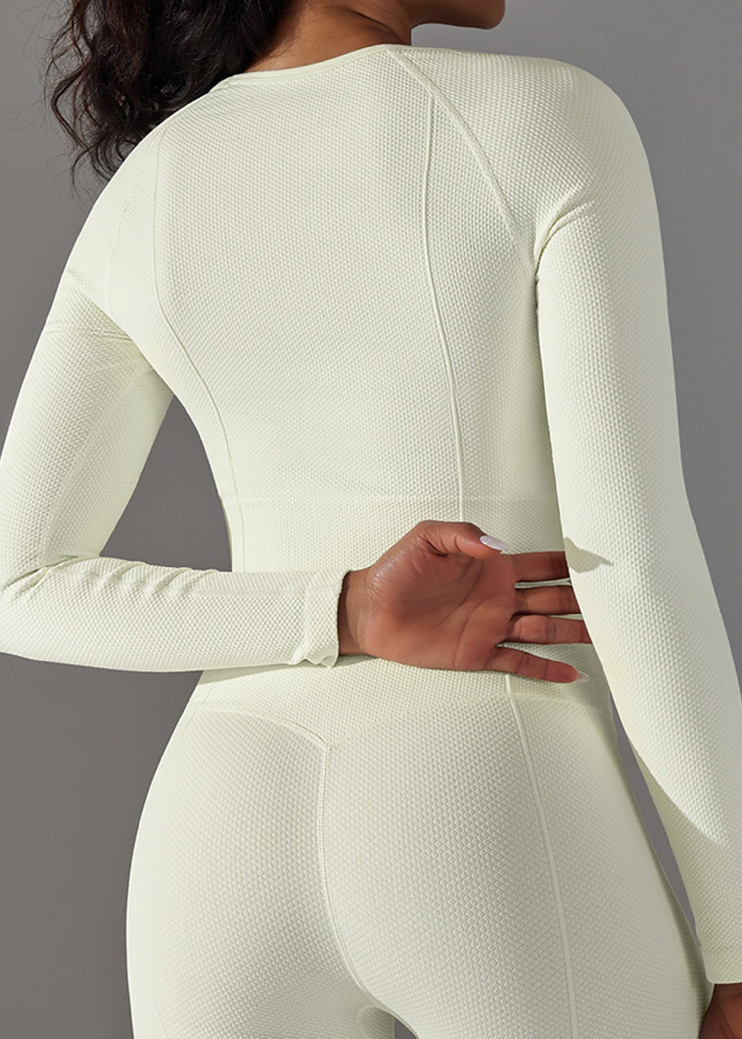Textured Cropped Longsleeve-2