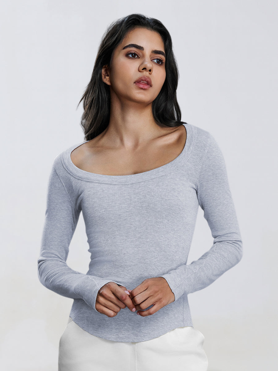 SoftModal Off-Shoulder Flow Top-2