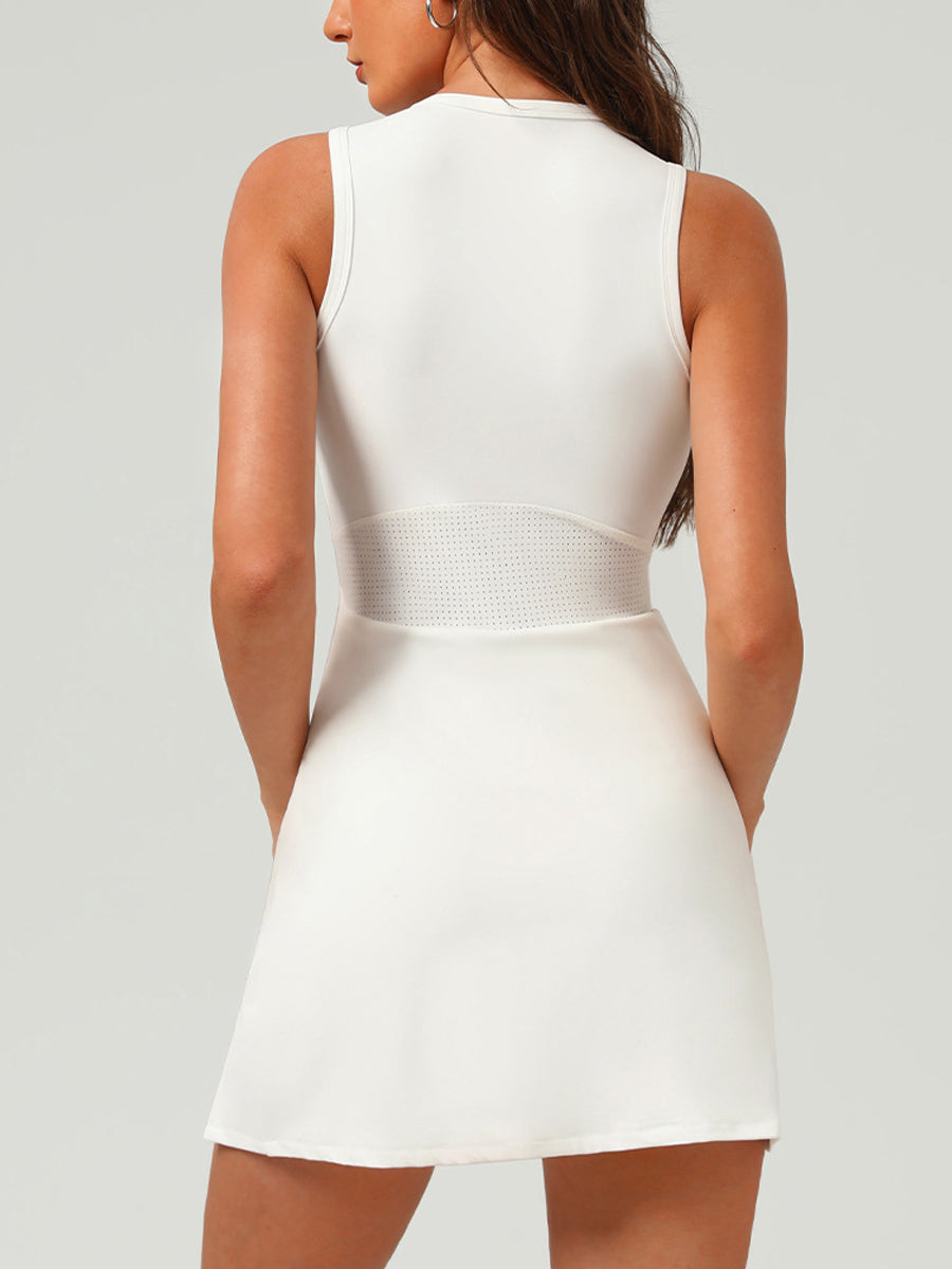 Sleek Zip-Up Tennis Dress-2