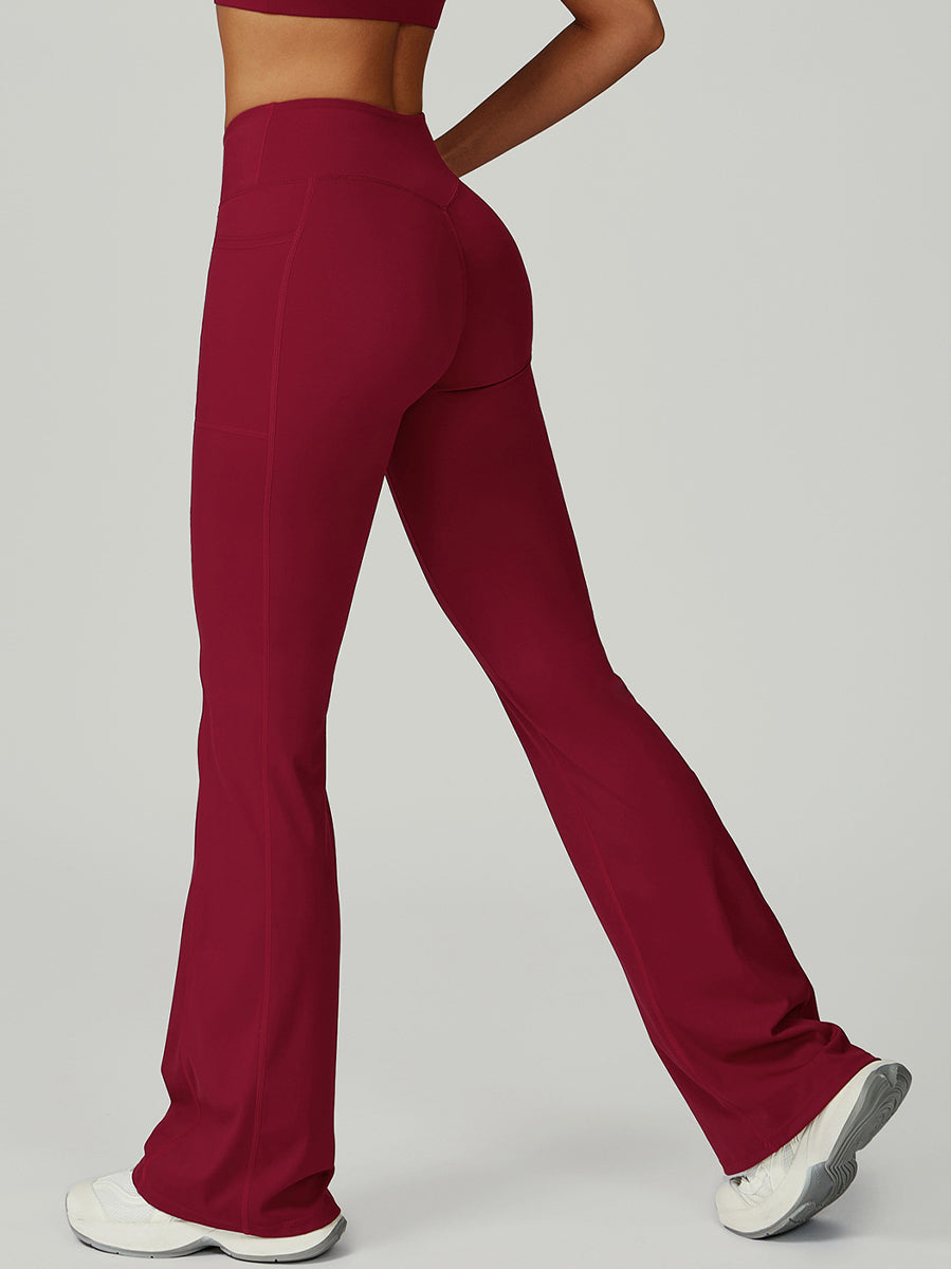 FlowLift Cross-Waist Flare Pants-2