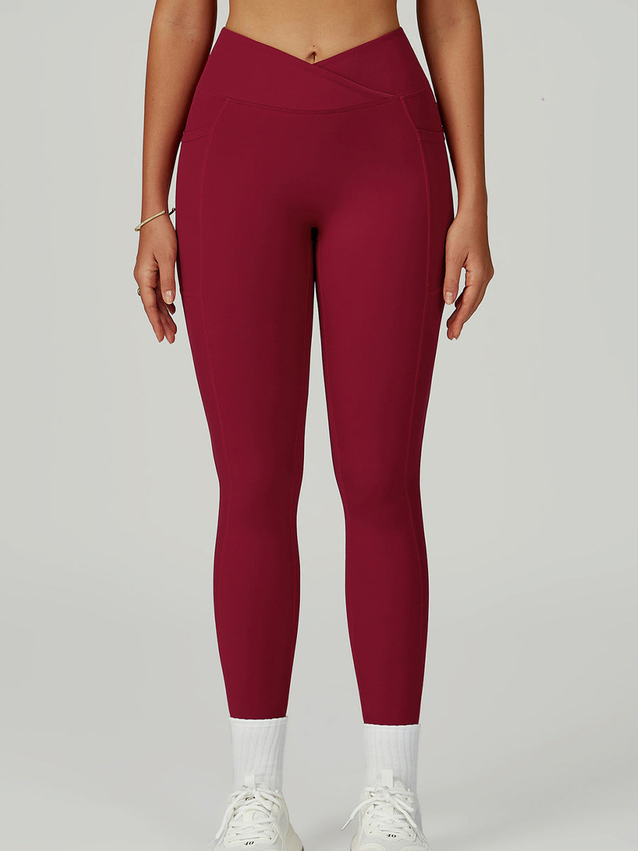 FlowLift Cross-Waist Flare Leggings-0