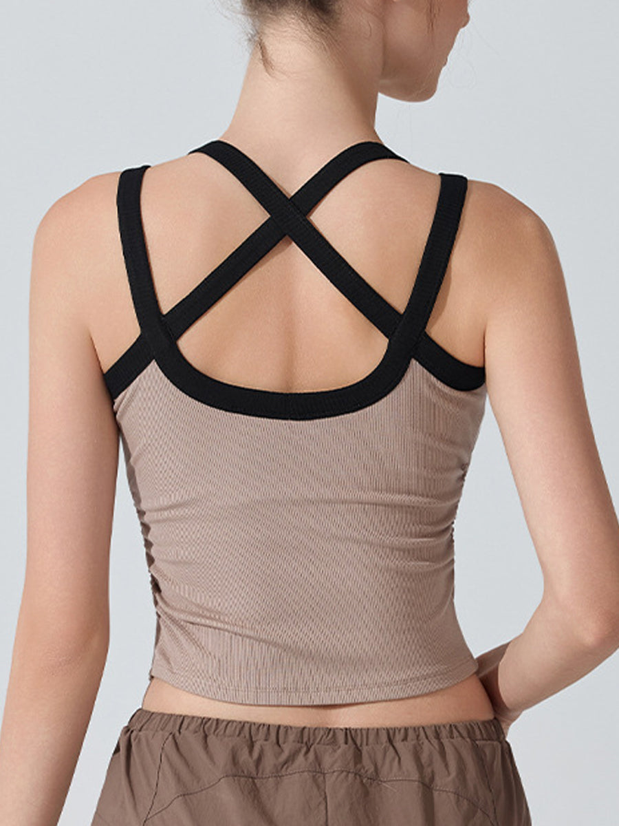 BareGlow Cross-Halter Bra Top-3