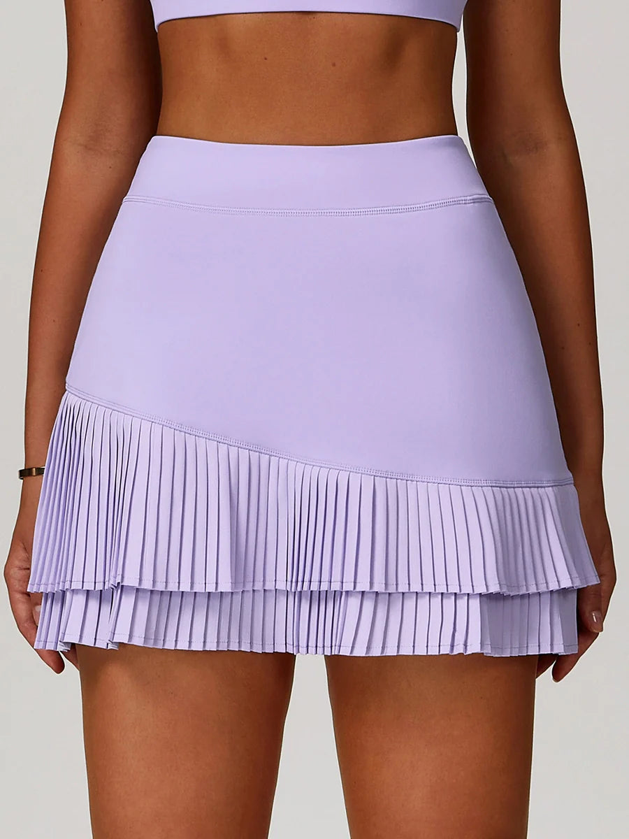 Power Petals High-Waist Pleated Skirt-0