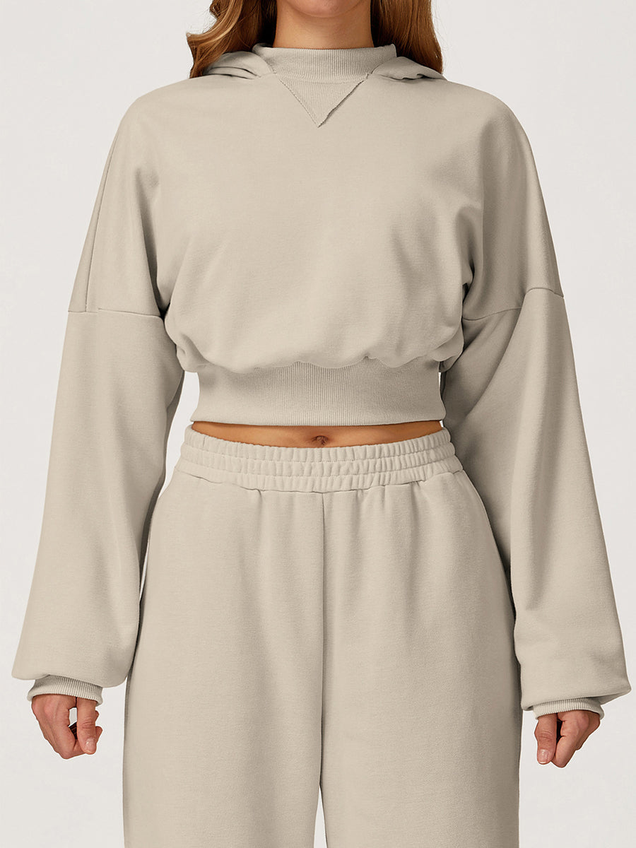 Chic Cocoa Crop Hoodie-4