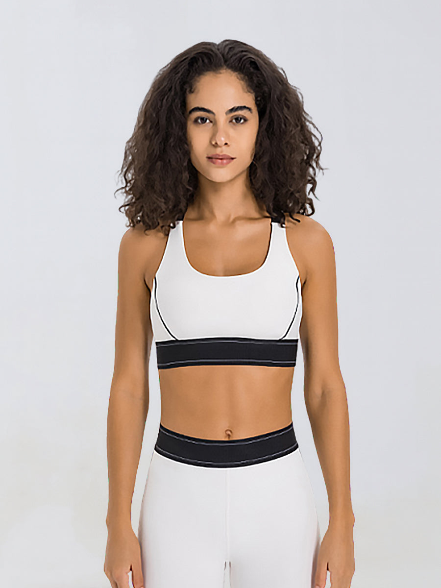 Contrast Adjustable Sport Bra-3