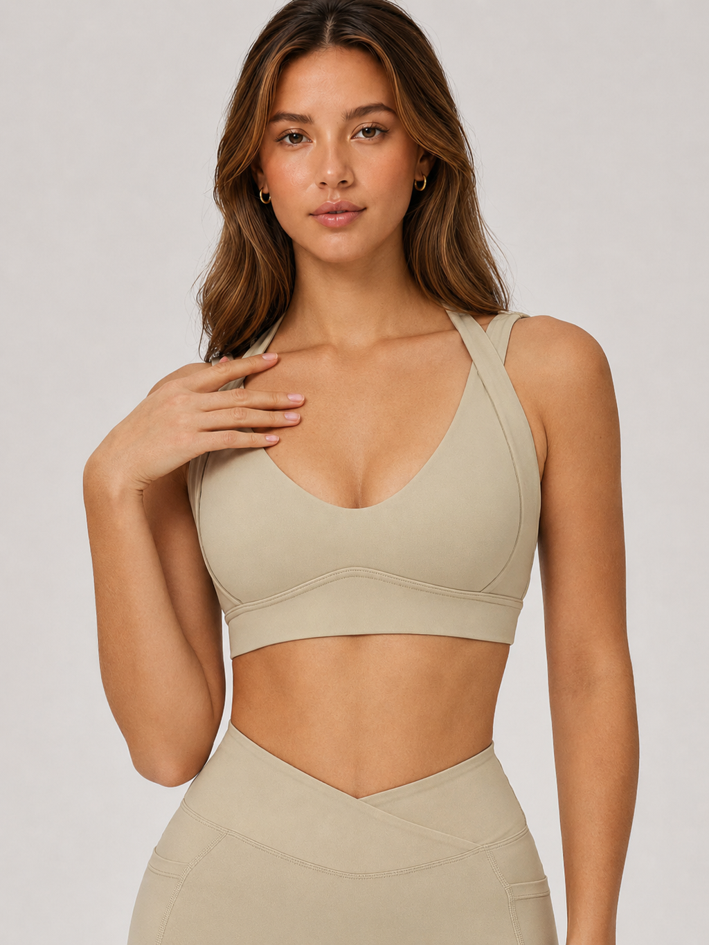 Sculpt Open-Back Yoga Sports Bra