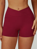 FlowLift Cross-Waist Flare Shorts-0