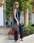 Yin Yang Print Hobo Bag