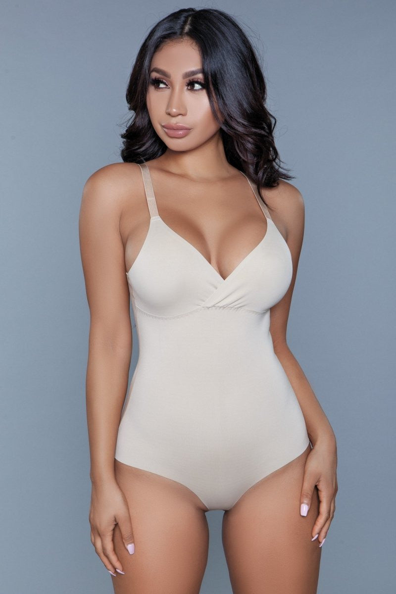 What a Waist Shapewear Bodysuit in Nude — detail view