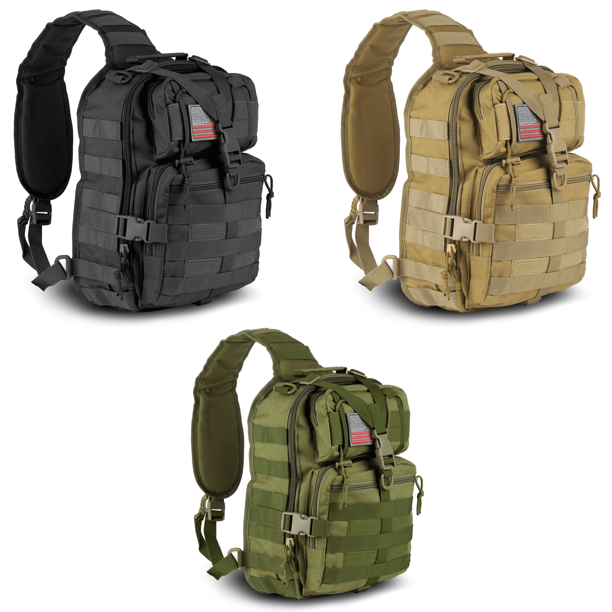 XGear Tactical 14L Range Sling Bag Backpack with Adjustable Strap-0