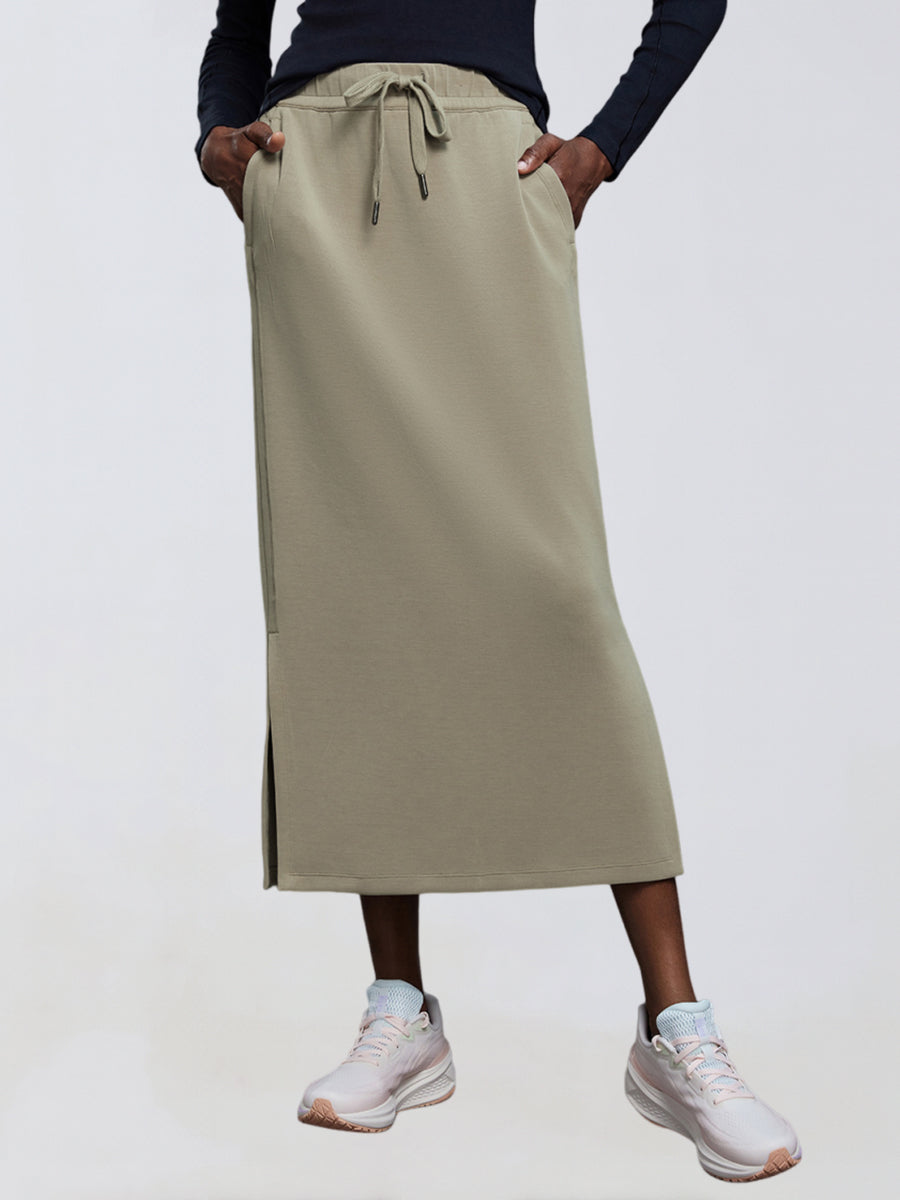 SculptEase Straight Midi Skirt-4