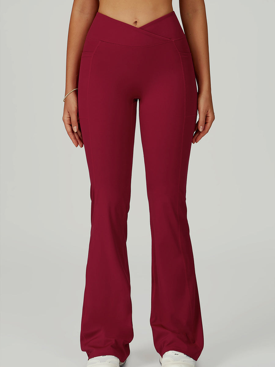 FlowLift Cross-Waist Flare Pants-0