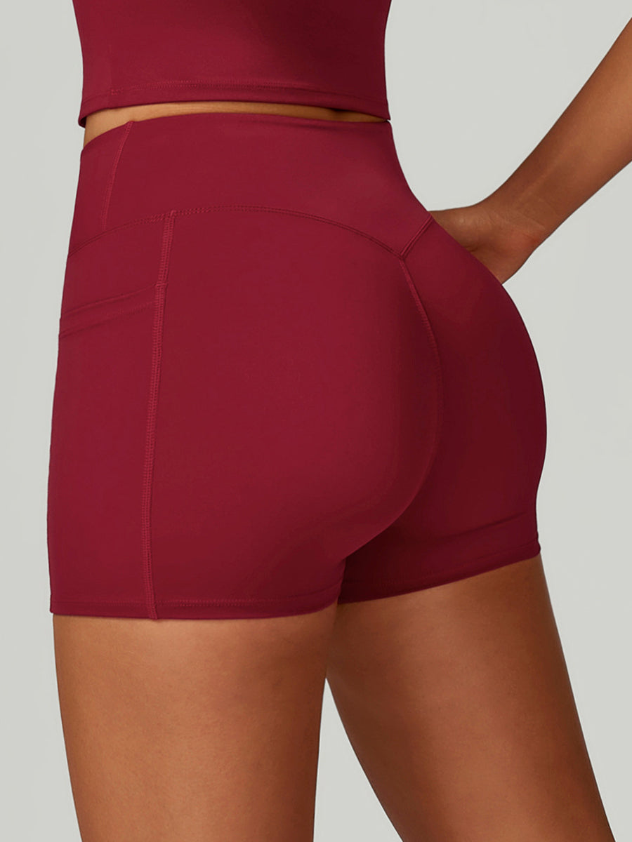 FlowLift Cross-Waist Flare Shorts-2