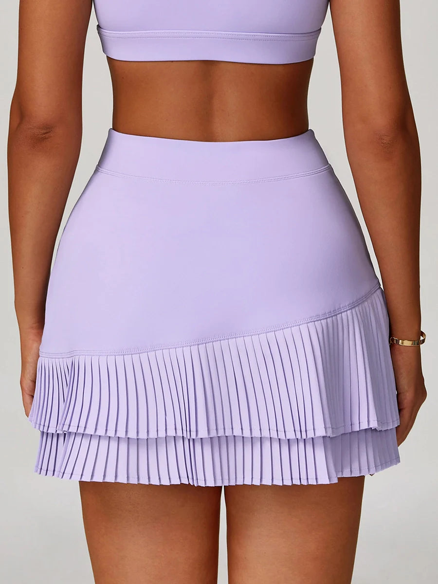 Power Petals High-Waist Pleated Skirt-3