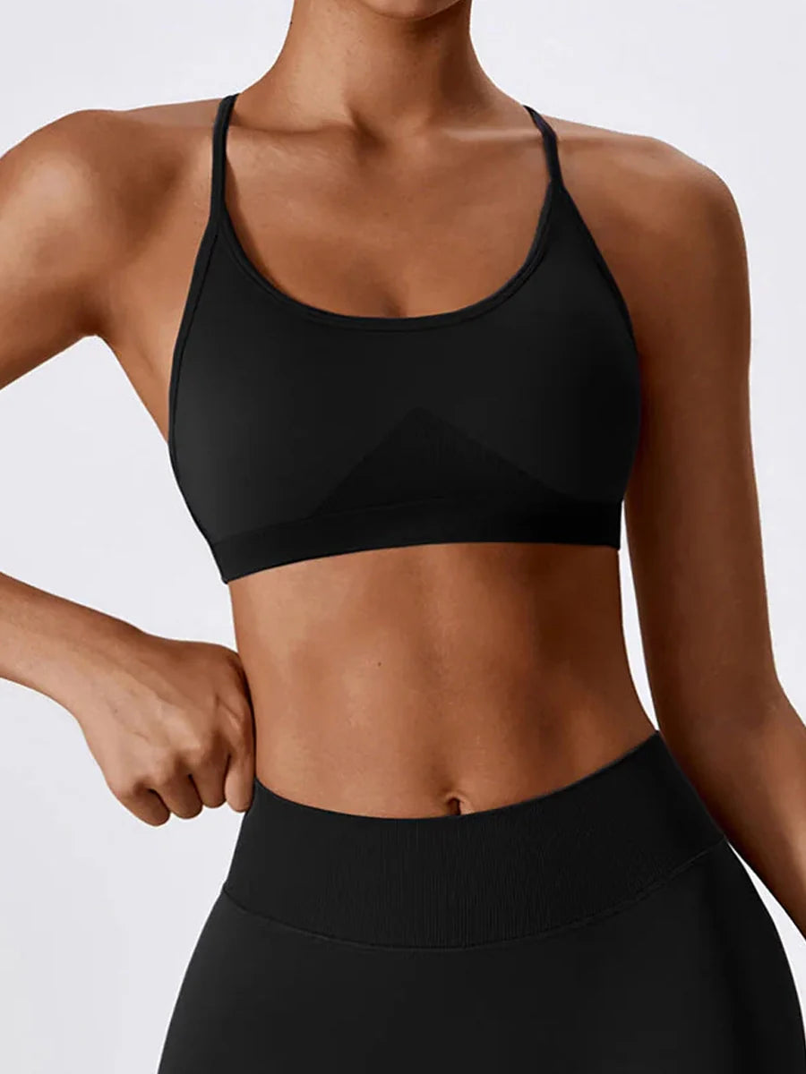 Crossback Strappy Sports Bra-4