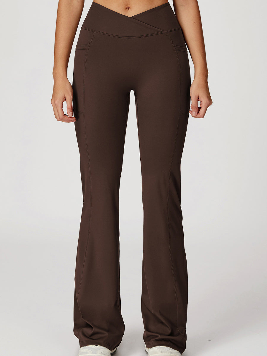 FlowLift Cross-Waist Flare Pants-5