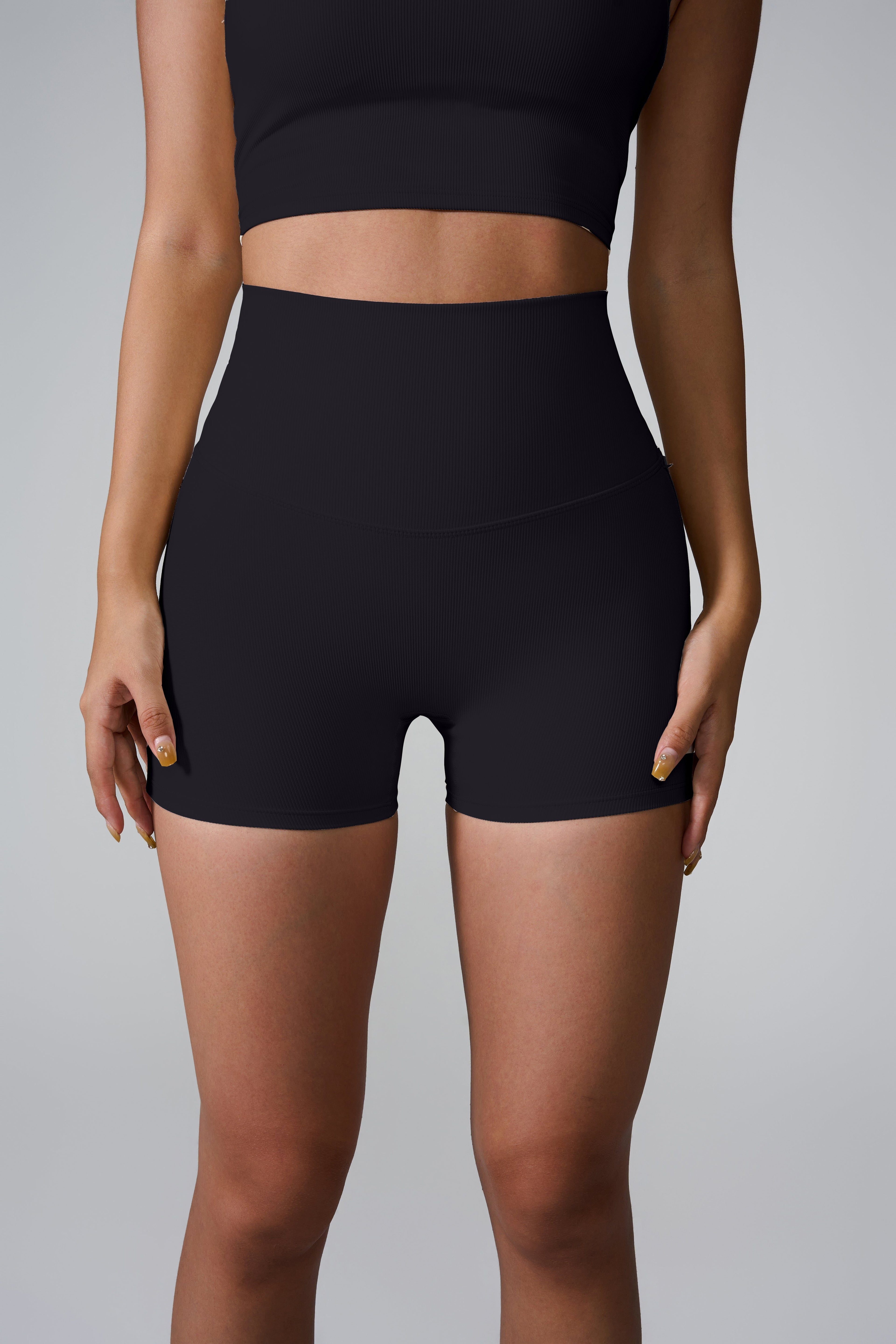 Cross-Back High-Waist Shorts-3