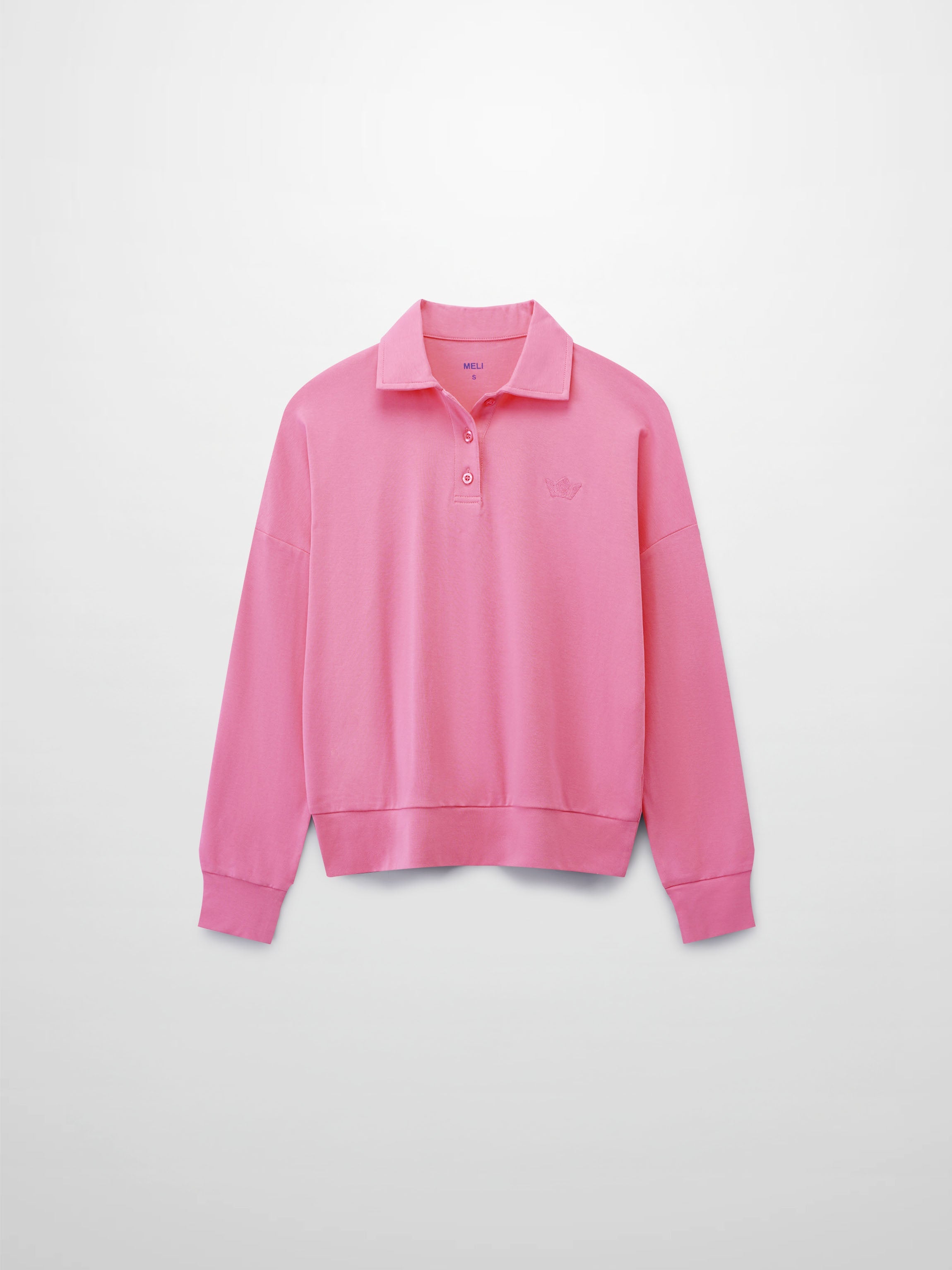 Collared Bomber Tee-Pink